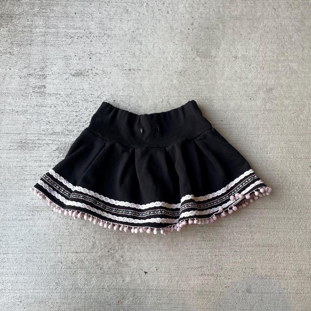 Y2K vintage 2000s black pleated mini skirt boho fairy whimsy | size xxs / xs